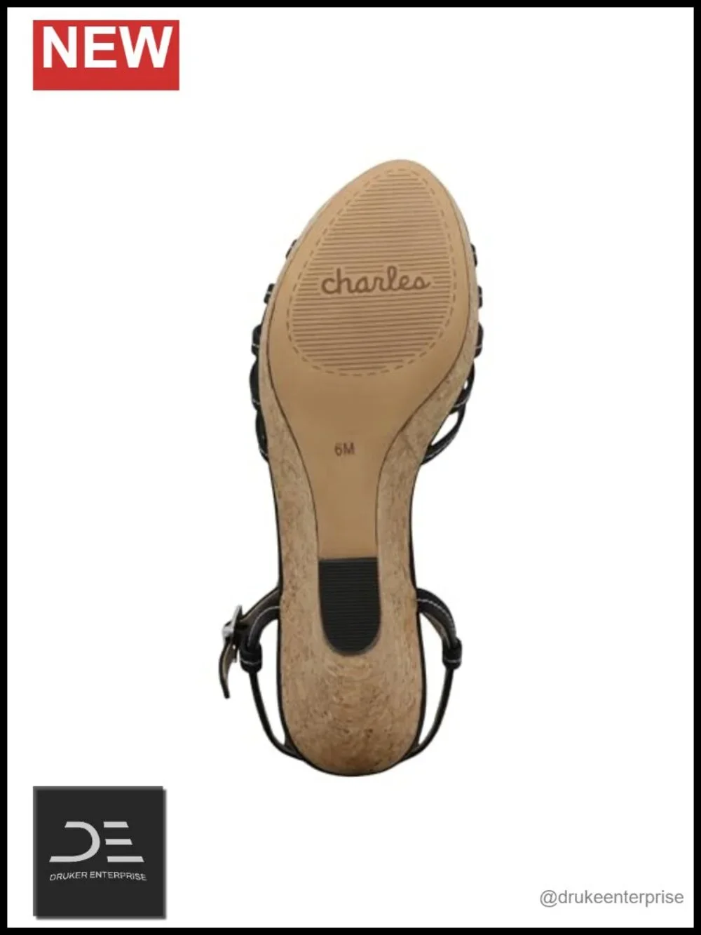 Women's Lulu Wedge Sandal with Adjustable Strap and Faux Leather Lining
